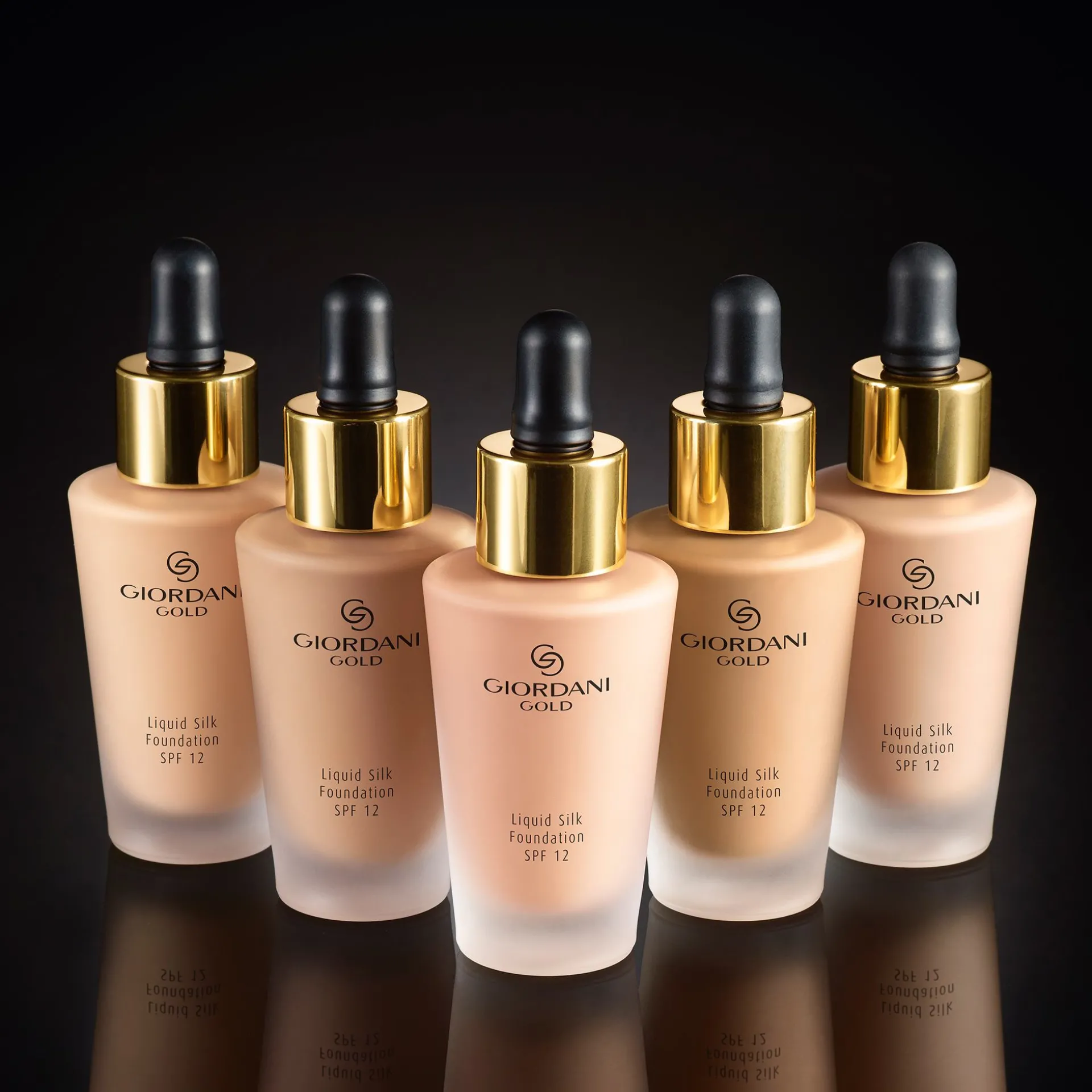 Base de Cor com FPS 12 Liquid Silk Giordani Gold 3292130 ml.