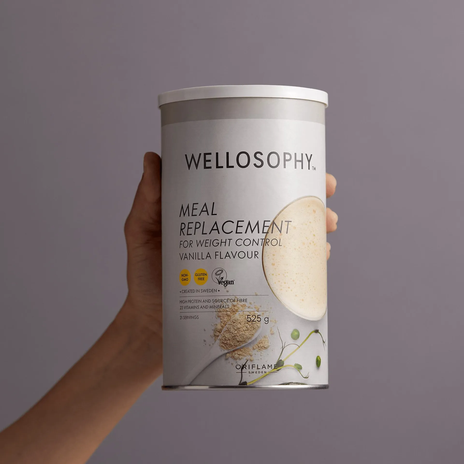 Batido Substituto de Refeição para Controlo de Peso Wellosophy - Baunilha 525 g.