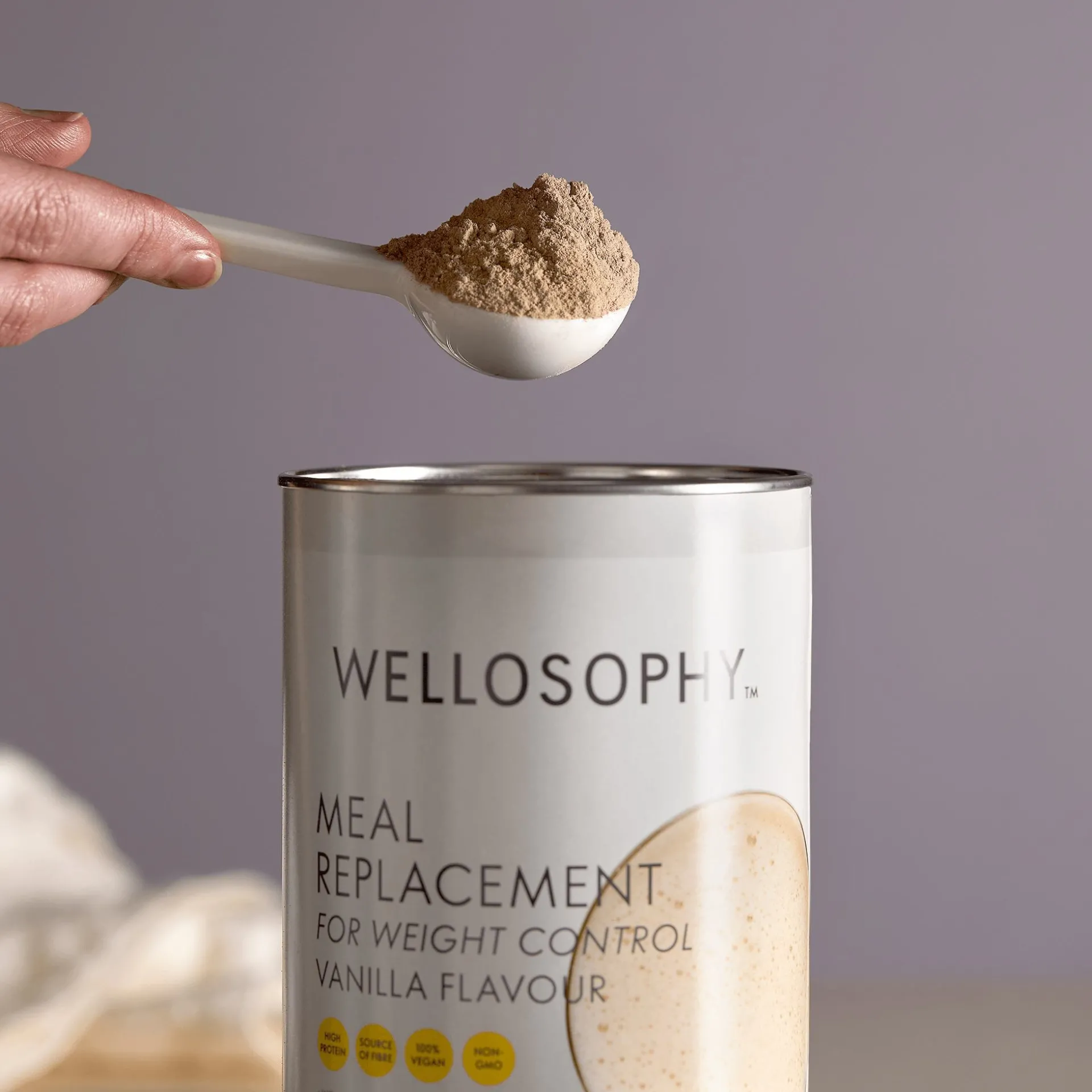 Batido Substituto de Refeição para Controlo de Peso Wellosophy - Baunilha 525 g.
