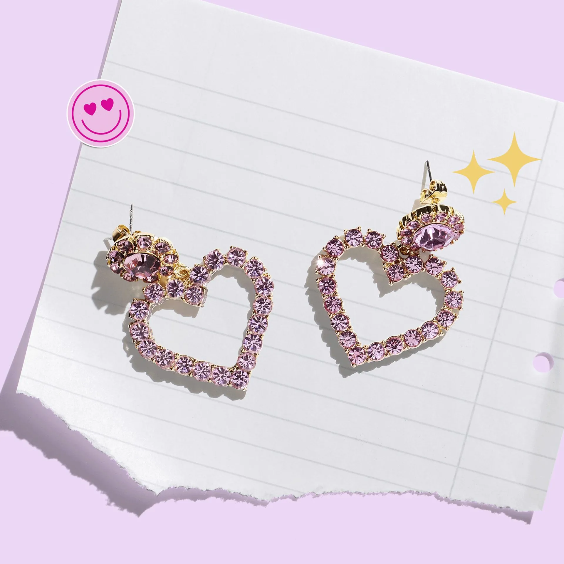 Brincos Girl Power Heart 0 unidades