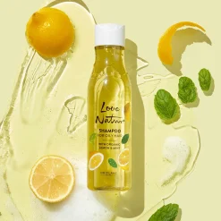 Champô para Cabelo Oleoso com Limão e Menta Biológicos Love Nature 250 ml.