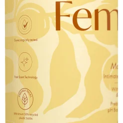 Creme Limpeza Íntima Hidratante com Ácido Hialurónico e Extrato de Pêssego Feminelle 300 ml.