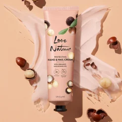 Creme Protetor para Mãos e Unhas com Óleo de Macadâmia Biológico Love Nature 150 ml.