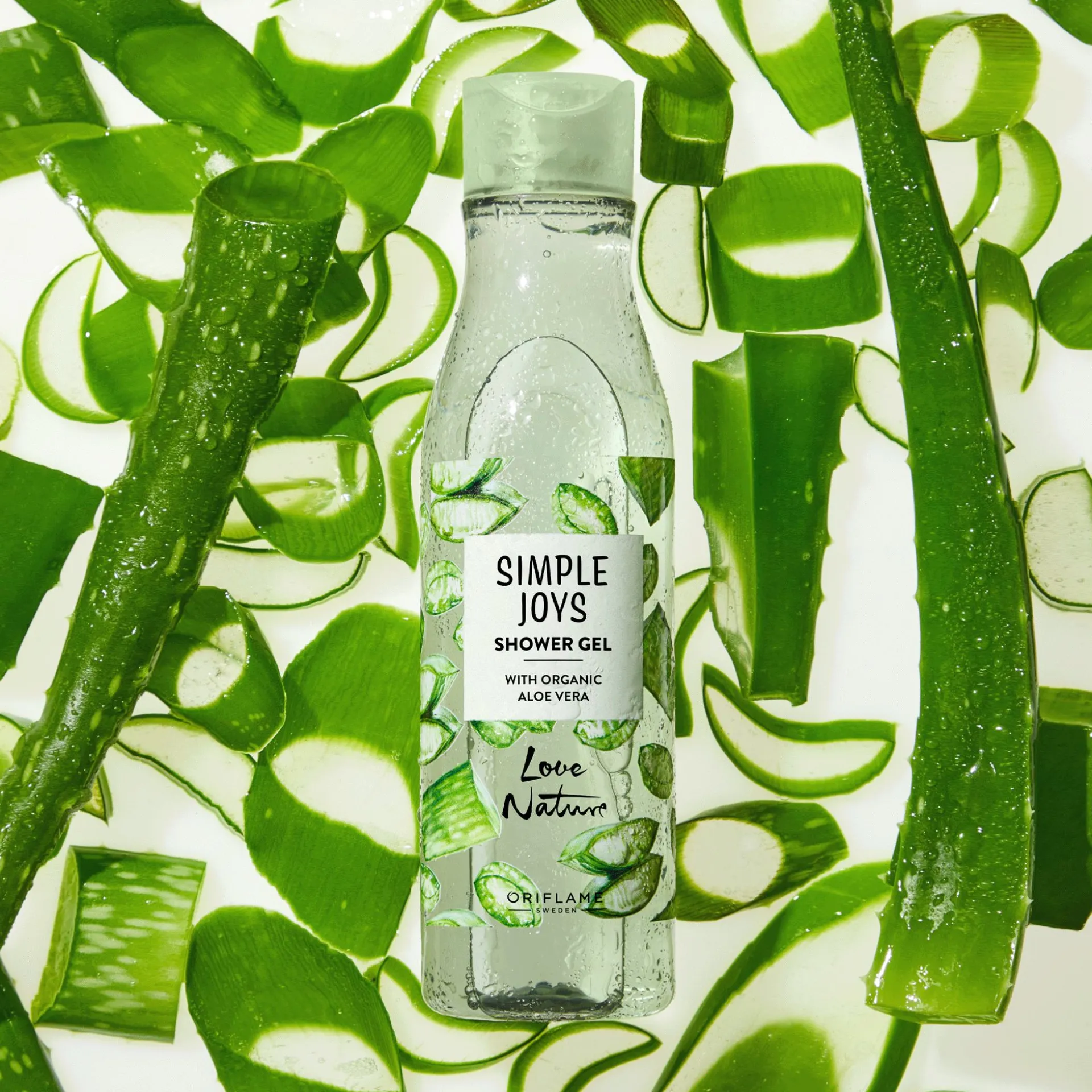 Gel de Banho com Aloe Vera Biológico Simple Joys Love Nature 250 ml.