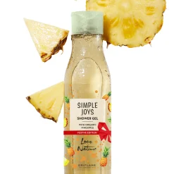 Gel de Banho com Ananás Biológico Edição Natal Simple Joys Love Nature 250 ml.