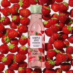 Gel de Banho com Morango Biológico Simple Joys Love Nature 250 ml.