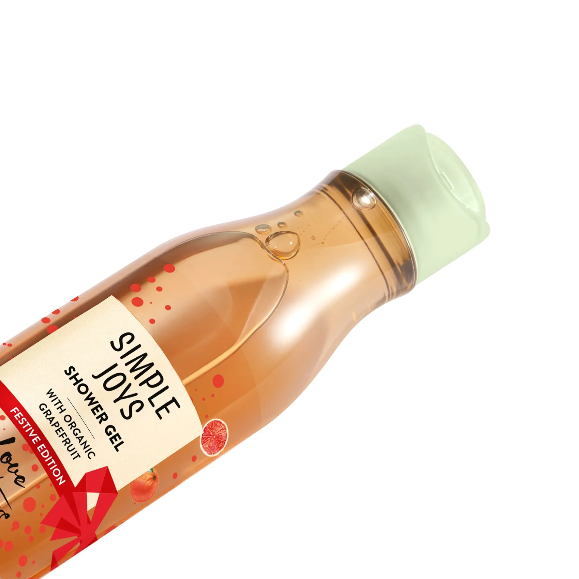 Gel de Banho com Toranja Biológica Edição Natal Simple Joys Love Nature 250 ml.