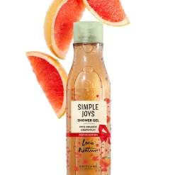 Gel de Banho com Toranja Biológica Edição Natal Simple Joys Love Nature 250 ml.