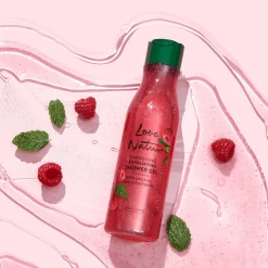 Gel de Duche Esfoliante e Energizante com Menta e Framboesa Biológicas Love Nature 250 ml.