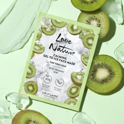 Máscara Facial Calmante Gel to Ice com Kiwi Biológico Love Nature 10 ml.
