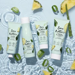 Máscara Facial Hidratante com Aloé Vera e Ananás Biológicos Love Nature 75 ml.