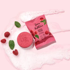 Sabonete Esfoliante e Energizante com Menta e Framboesa Biológicos Love Nature 75 g.
